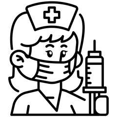 Female Huma_Resources Job Black Fill Icon
