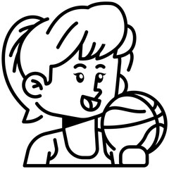 Female Reporter Job Black Fill Icon