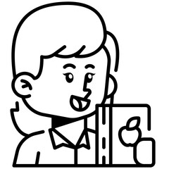 Female Teacher Job Black Fill Icon