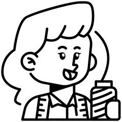 Female Sport_Person Job Black Fill Icon