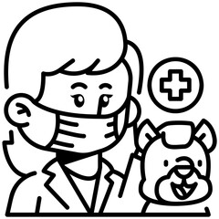 Female Veterinarian Job Black Fill Icon