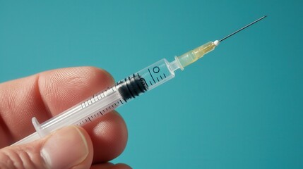 Close Up of a Nurse Preparing a COVID Vaccine Injection with a Syringe