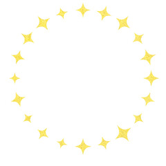 星のフレーム（金色、キラキラ、ラメ、グリッター、スパンコール）	