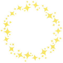 星のフレーム（金色、キラキラ、ラメ、グリッター、スパンコール）	