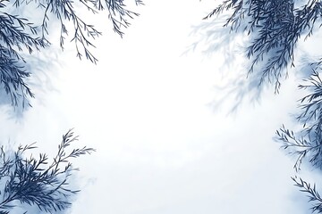 Winter Snowflake Frame for Christmas Holiday Decoration