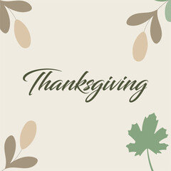 Thanksgiving Day Greeting card illustration for holidays.