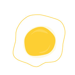 Flat design Illustration of fried egg