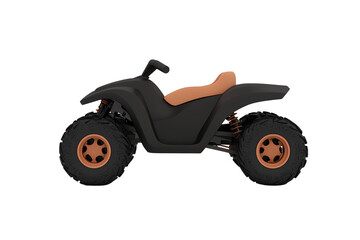 A sleek, modern all-terrain vehicle featuring bold black and orange design elements, optimized for performance and style.