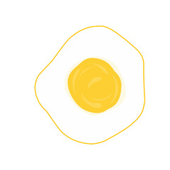 Flat design Illustration of fried egg
