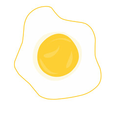 Flat design Illustration of fried egg