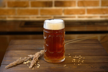 Oktoberfest Beer in a Traditional German Mug