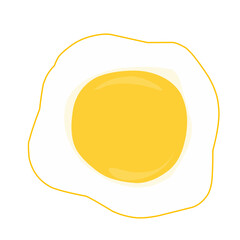 Flat design Illustration of fried egg