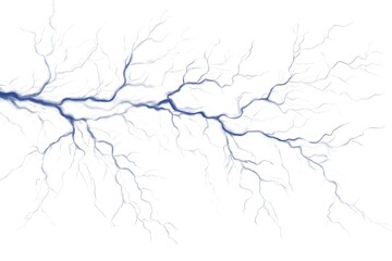 Blue lightning bolt vector illustration isolated on white background, electric discharge