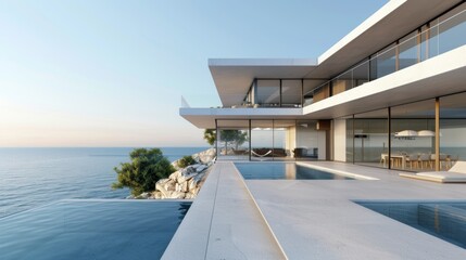 Seaside detached villa with pool and large terrace