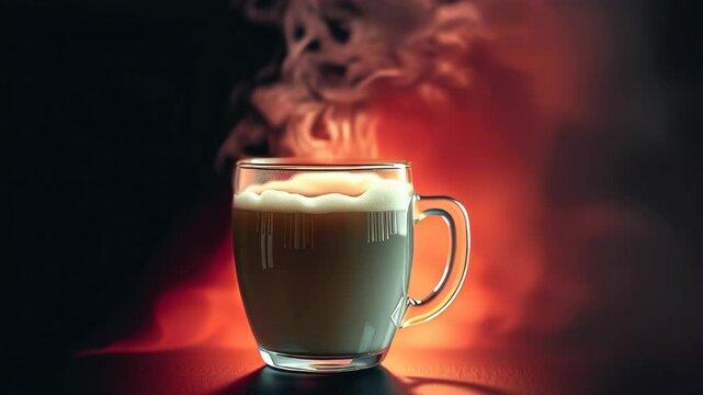 Coffee mug with marshmallows and whipped cream.