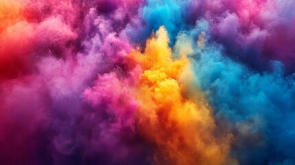 Naklejka premium Vibrant Color Explosion A Cloud Of Hues