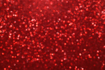 Red glitter bokeh background with sparkling light