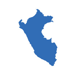 Peru Map vector icon. Minimalistic Colorful Map of Peru.