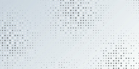 Grunge halftone gradient background. Faded grit noise texture. White and black sand wallpaper. Retro pixelated backdrop. Anime or manga style comic overlay. Vector graphic design textured template