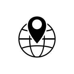 Location World icon for logo. Delivery service icon vector