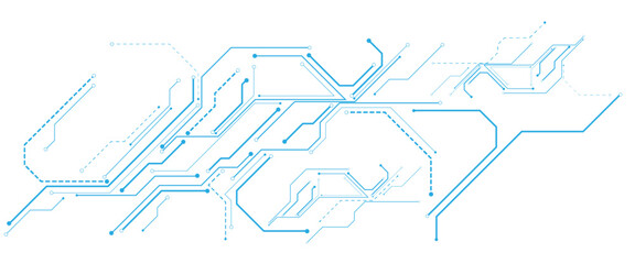 Vector abstract technology on white and blue background, Abstract technology circuit diagram on white background.