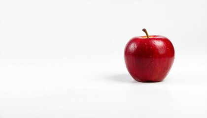 Fresh apple with white background, copy space
