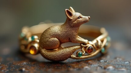 Fototapeta premium Delicate Fox Silhouette Ring