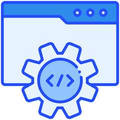 Programming Blue color icon
