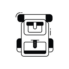 Backpack vector icon