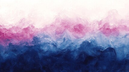 Obraz premium Abstract Pink And Blue Mountain Landscape Painting