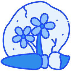 Paint Rocks Blue Icon
