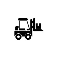 Forklift icon logo. Delivery service icon vector