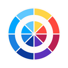 color wheel | color wheel icons | vector icons | illustration | color theory