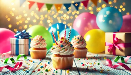 birthday cake with candles