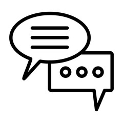 Chat Vector Line Icon Design