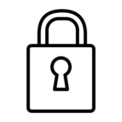 Lock Vector Line Icon Design