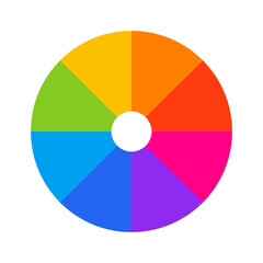 Obraz premium color wheel | color wheel icons | vector icons | illustration | color theory