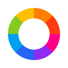 Naklejka premium color wheel | color wheel icons | vector icons | illustration | color theory