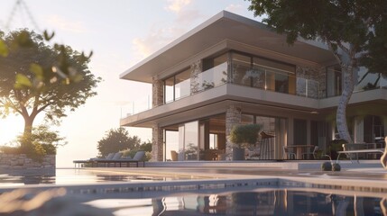Seaside detached villa with pool and large terrace
