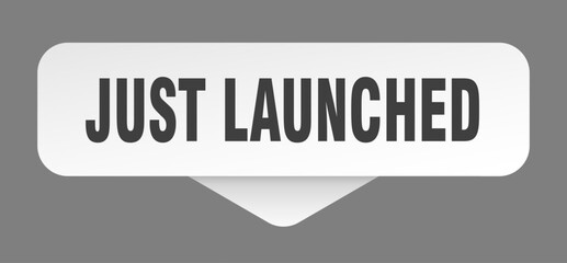 JUST LAUNCHED STICKER, BUTTON, SIGN