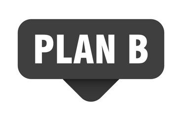 PLAN B STICKER, BUTTON, SIGN