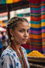 Fototapeta premium portrait of a girl in a traditional dress