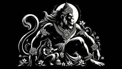 illustration of the Lord Hanuman