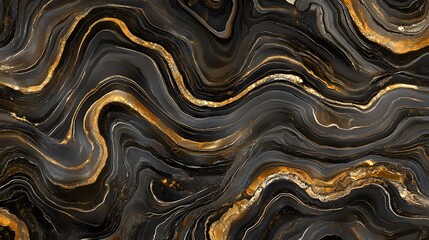 Fototapeta premium Abstract black gold marble texture.