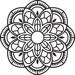 Minimalist Mandala Silhouettes for Logo Design