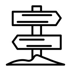 Signage Vector Line Icon Design