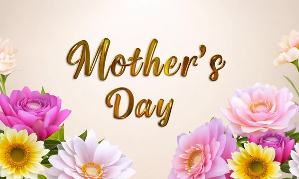 Mother's day is a special day to celebrate and appreciate the love and care of mothers. A beautiful floral design with pink and yellow flowers, symbolizing love and warmth