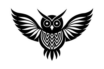 Boho Owl Silhouette Vector Design