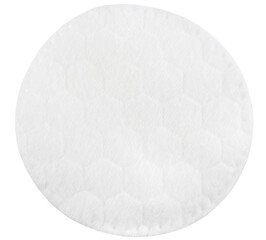 Cotton pad isolated on a transparent background. Top view.