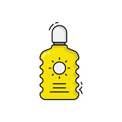 Suntan Lotion  vector icon